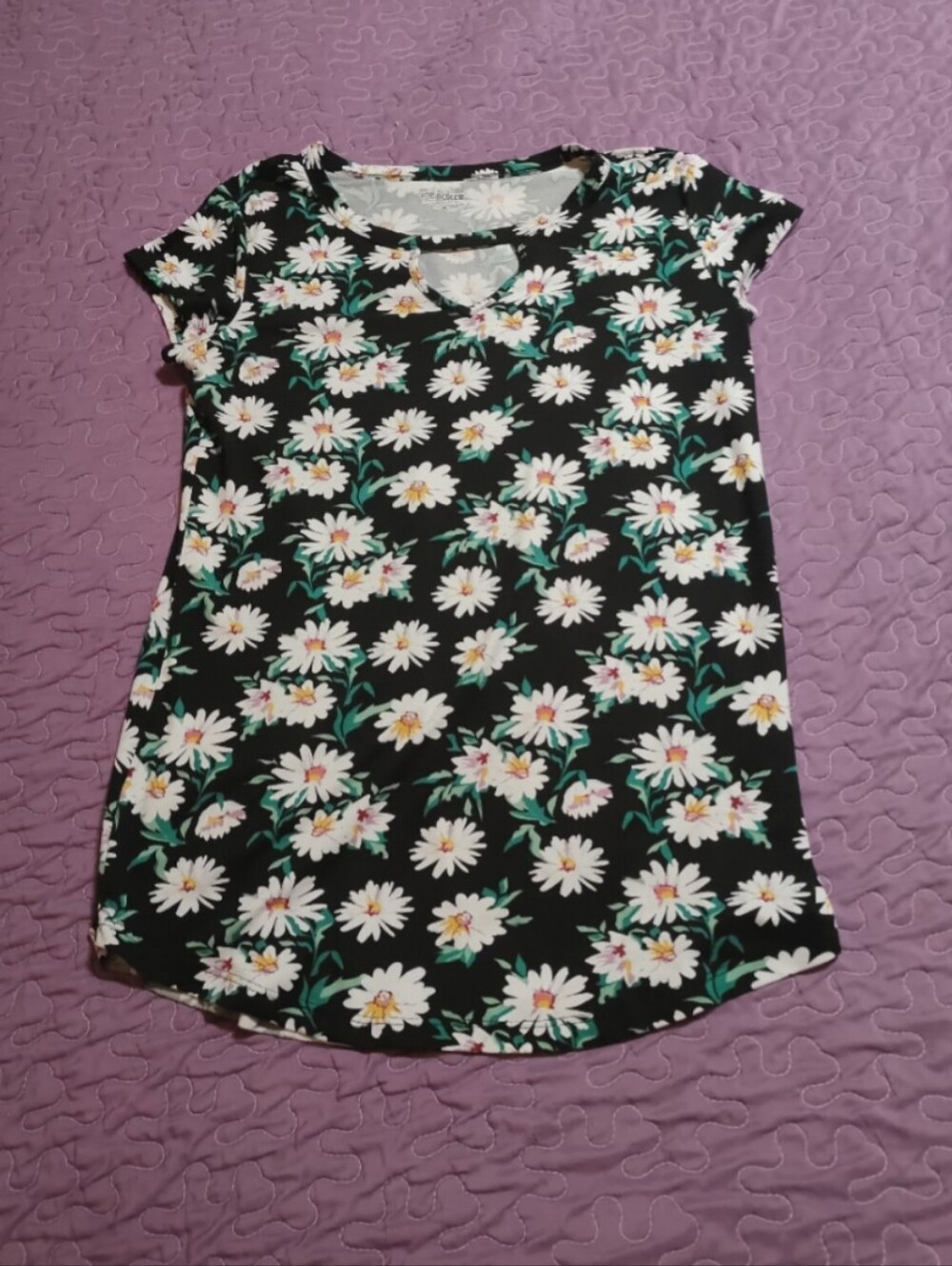 Vintage Y2K Joe Boxer Daisy Floral Keyhole Top - Size M - Picture 2 of 4